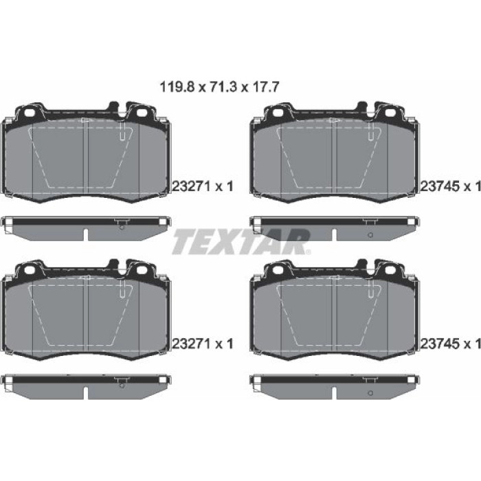 Textar 2374581 Bremsbelagsatz, Scheibenbremse epad Textar 2374581 Bremsbelagsatz, Scheibenbremse epad