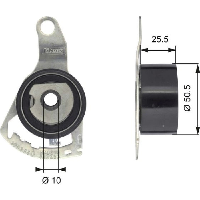 Gates T43056 Spannrolle, Zahnriemen PowerGrip™ Gates T43056 Spannrolle, Zahnriemen PowerGrip™