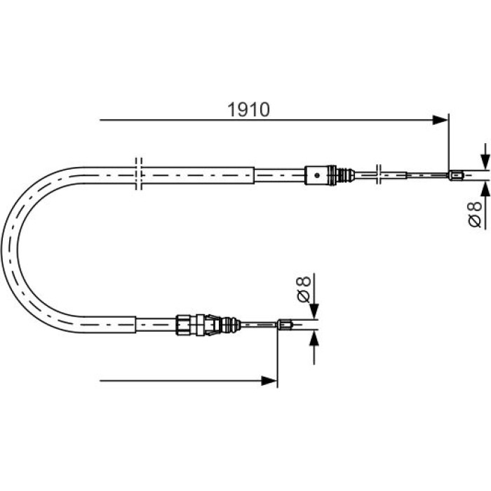 BOSCH 1 987 482 323 Seilzug, Feststellbremse BOSCH 1 987 482 323 Seilzug, Feststellbremse