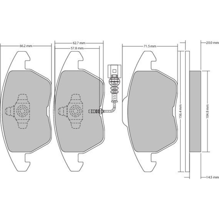 Metzger 1170007 Bremsbelagsatz, Scheibenbremse