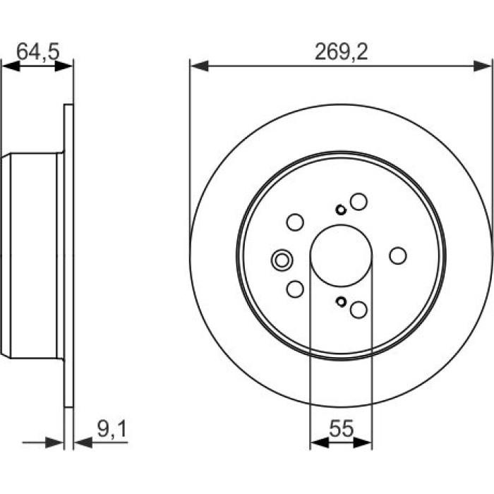 BOSCH 0 986 479 336 Bremsscheibe