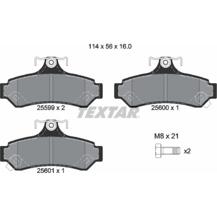 Textar 2559901 Bremsbelagsatz, Scheibenbremse Q+