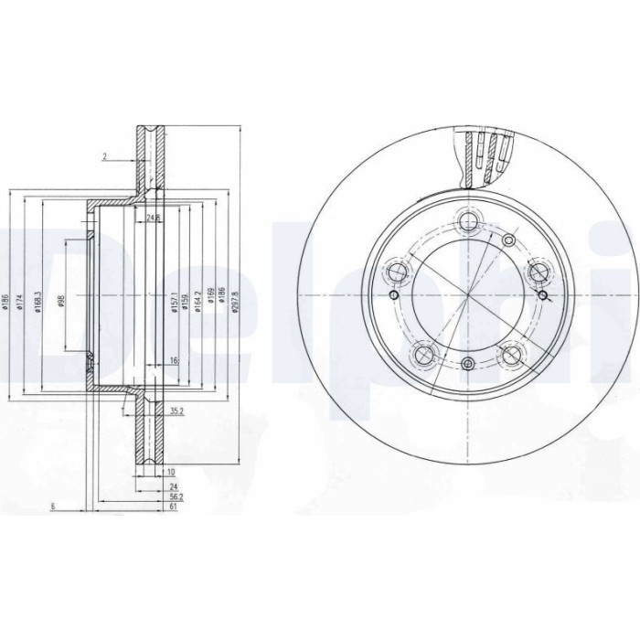 Delphi BG3409 Bremsscheibe Delphi BG3409 Bremsscheibe