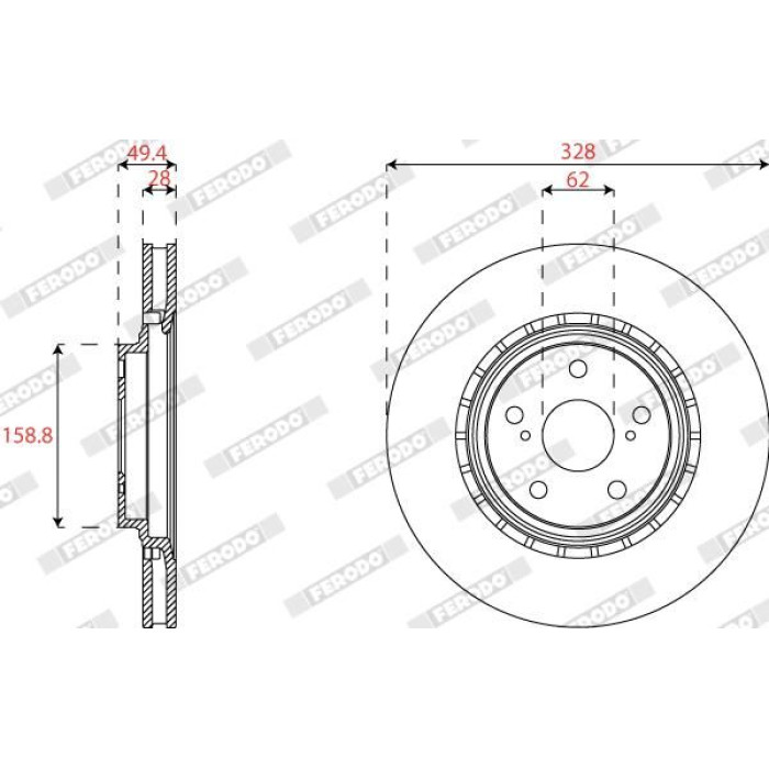 Ferodo DDF2518C Bremsscheibe PREMIER Ferodo DDF2518C Bremsscheibe PREMIER