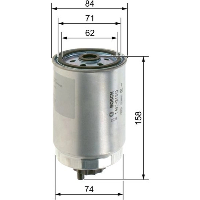 BOSCH 1 457 434 510 Kraftstofffilter BOSCH 1 457 434 510 Kraftstofffilter