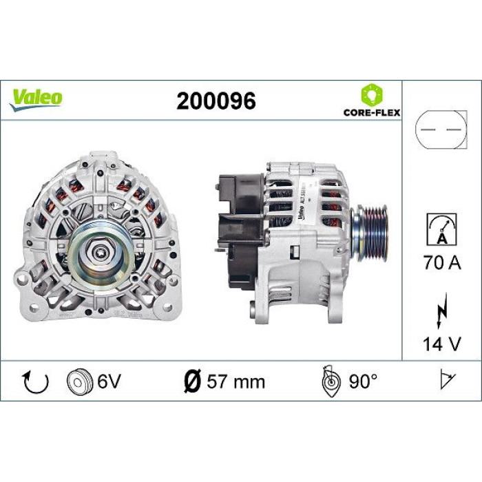 Valeo 200096 Generator CORE-FLEX Valeo 200096 Generator CORE-FLEX