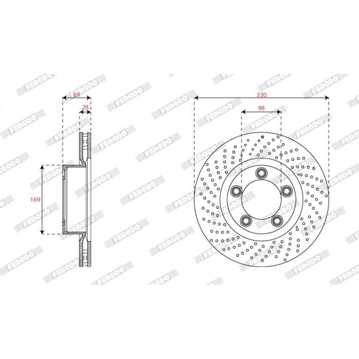 Ferodo DDF2137LC-1 Bremsscheibe PREMIER Ferodo DDF2137LC-1 Bremsscheibe PREMIER