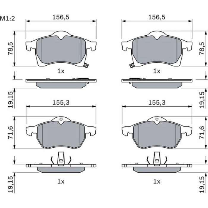 BOSCH 0 986 424 457 Bremsbelagsatz, Scheibenbremse BOSCH 0 986 424 457 Bremsbelagsatz, Scheibenbremse