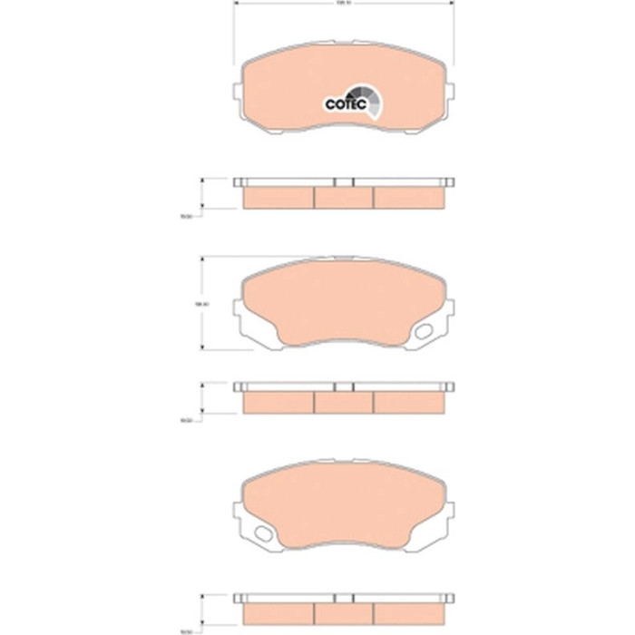 TRW GDB3492 Bremsbelagsatz, Scheibenbremse COTEC TRW GDB3492 Bremsbelagsatz, Scheibenbremse COTEC