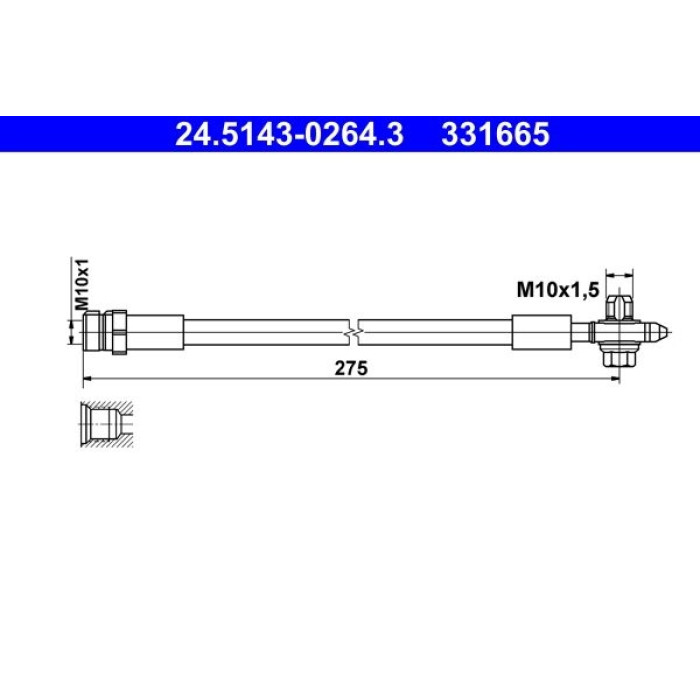ATE 24.5143-0264.3 Bremsschlauch ATE 24.5143-0264.3 Bremsschlauch