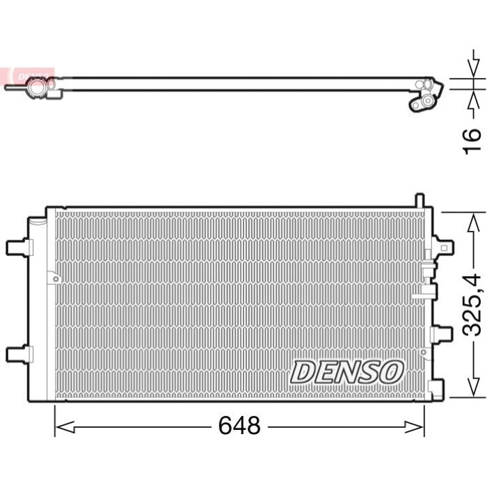 Denso DCN02002 Kondensator, Klimaanlage
