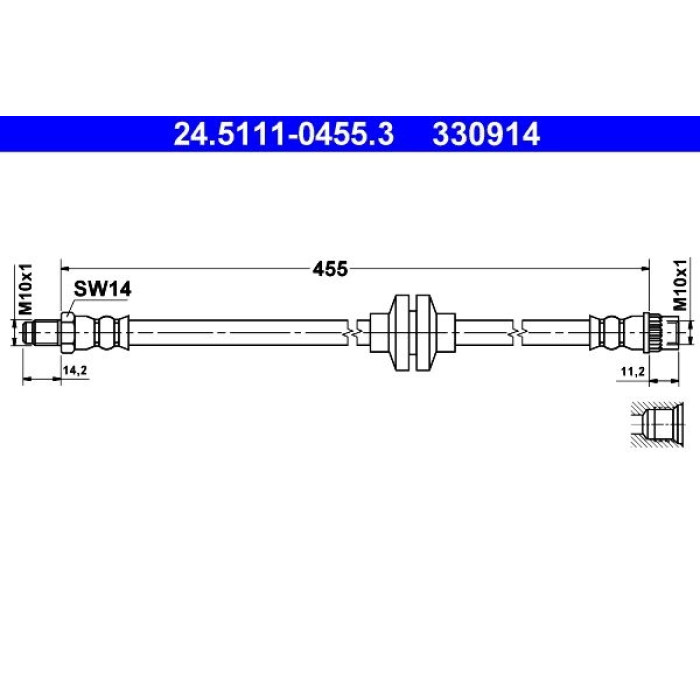 ATE 24.5111-0455.3 Bremsschlauch ATE 24.5111-0455.3 Bremsschlauch