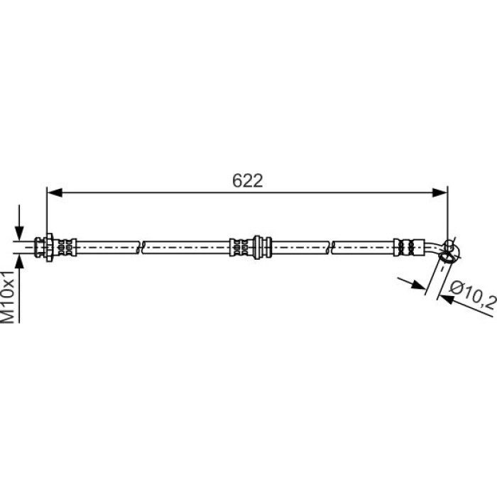 BOSCH 1 987 481 A32 Bremsschlauch BOSCH 1 987 481 A32 Bremsschlauch
