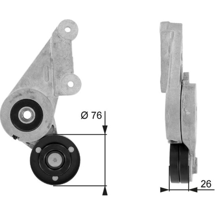 Gates T38304 Spannrolle, Keilrippenriemen DriveAlign™
