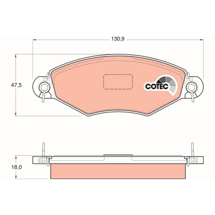 TRW GDB1361 Bremsbelagsatz, Scheibenbremse COTEC TRW GDB1361 Bremsbelagsatz, Scheibenbremse COTEC