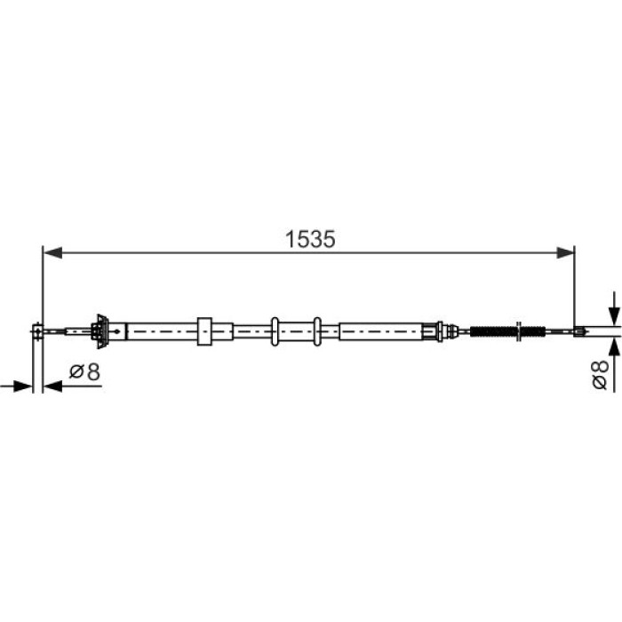 BOSCH 1 987 482 394 Seilzug, Feststellbremse