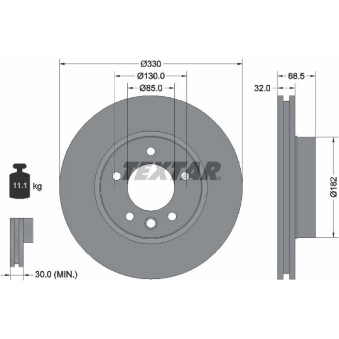 Textar 92121605 Bremsscheibe PRO+ Textar 92121605 Bremsscheibe PRO+