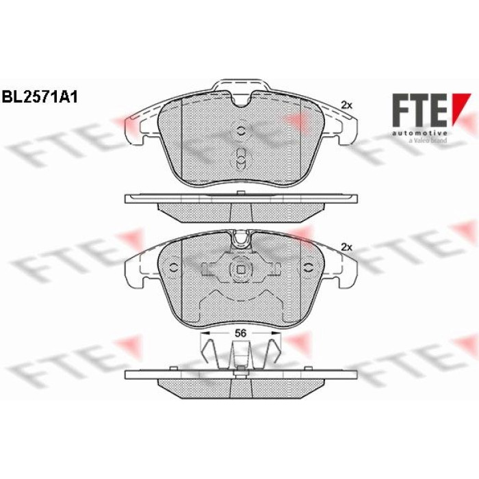 FTE 9010822 Bremsbelagsatz, Scheibenbremse FTE 9010822 Bremsbelagsatz, Scheibenbremse