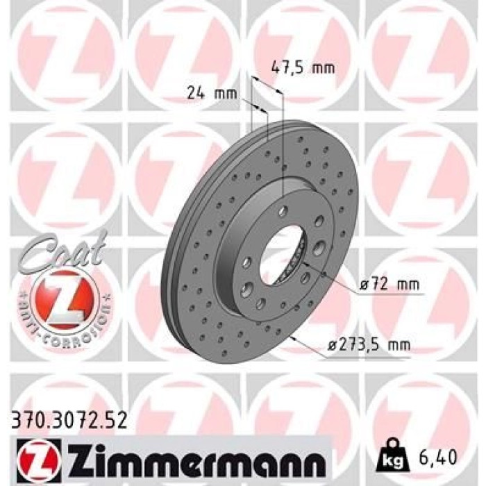 Zimmermann 370.3072.52 Bremsscheibe SPORT Z Zimmermann 370.3072.52 Bremsscheibe SPORT Z