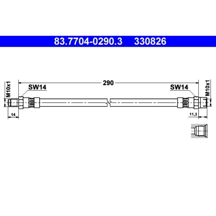 ATE 83.7704-0290.3 Bremsschlauch ATE 83.7704-0290.3 Bremsschlauch