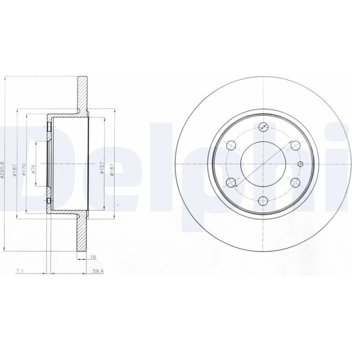 Delphi BG4165 Bremsscheibe