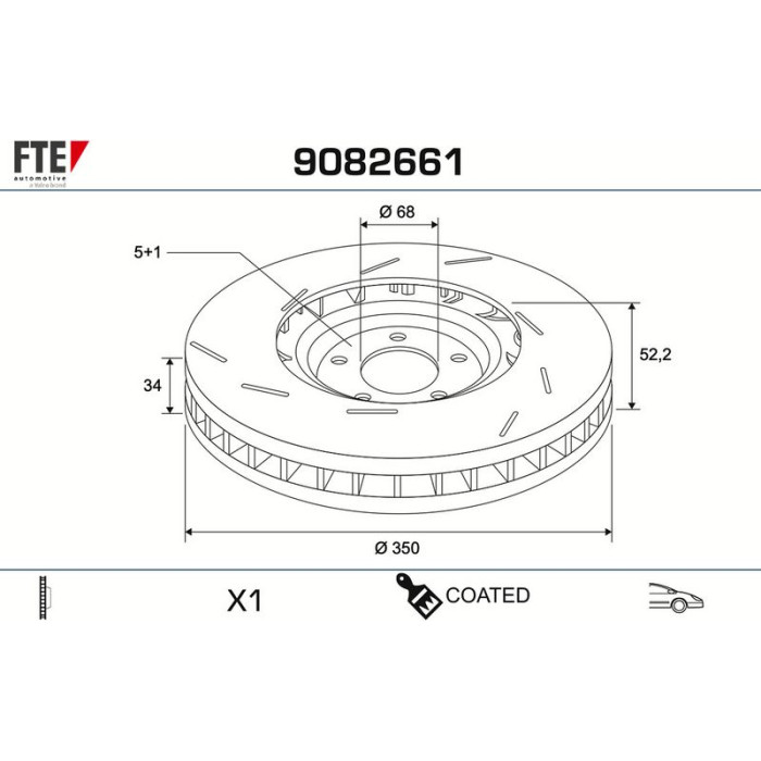 FTE 9082661 Bremsscheibe COATED RANGE FTE 9082661 Bremsscheibe COATED RANGE