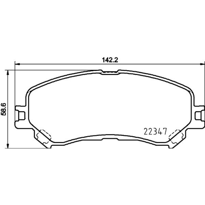 Hella 8DB 355 025-081 Bremsbelagsatz, Scheibenbremse