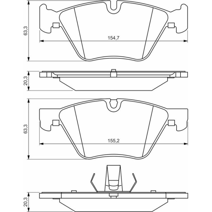 BOSCH 0 986 494 705 Bremsbelagsatz, Scheibenbremse BOSCH 0 986 494 705 Bremsbelagsatz, Scheibenbremse