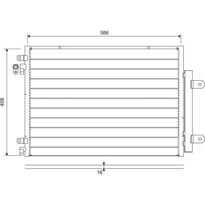 Valeo 822715 Kondensator, Klimaanlage