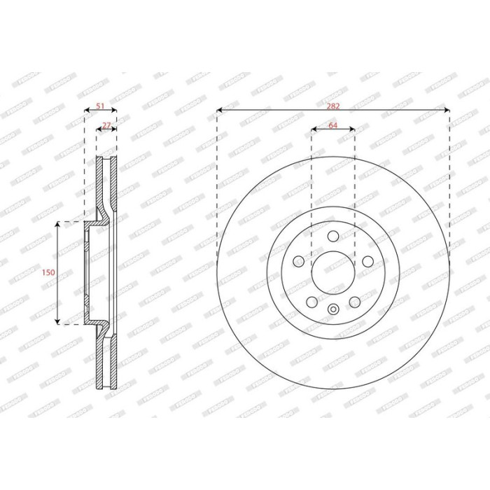 Ferodo DDF2979C-1 Bremsscheibe PREMIER Ferodo DDF2979C-1 Bremsscheibe PREMIER