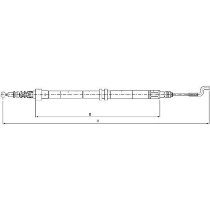 Textar 44004400 Seilzug, Feststellbremse