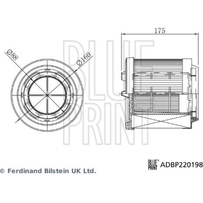 Blue Print ADBP220198 Luftfilter