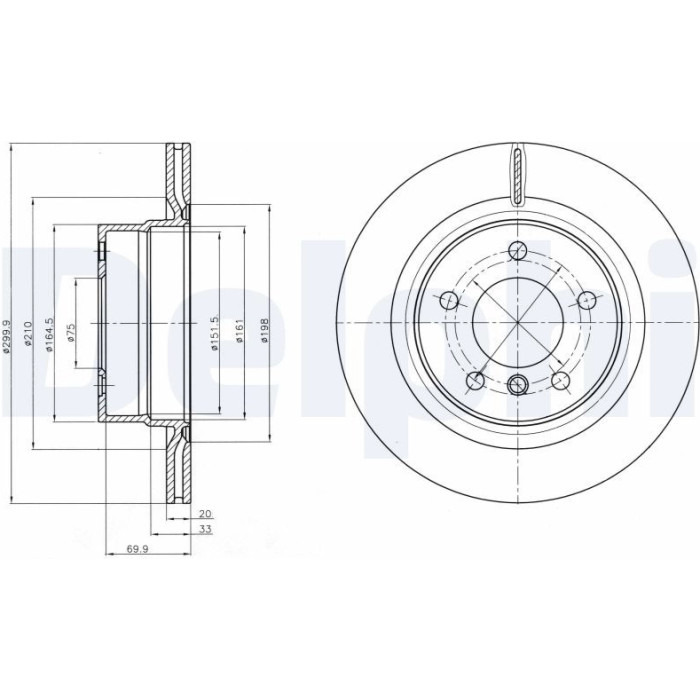 Delphi BG4293 Bremsscheibe