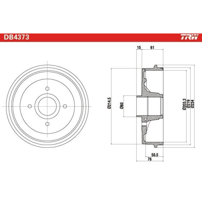 TRW DB4373 Bremstrommel TRW DB4373 Bremstrommel