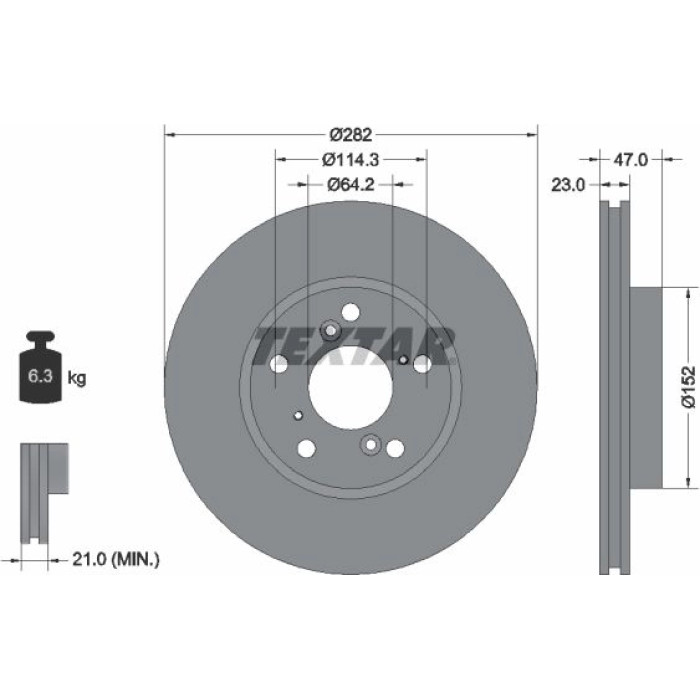 Textar 92227503 Bremsscheibe PRO