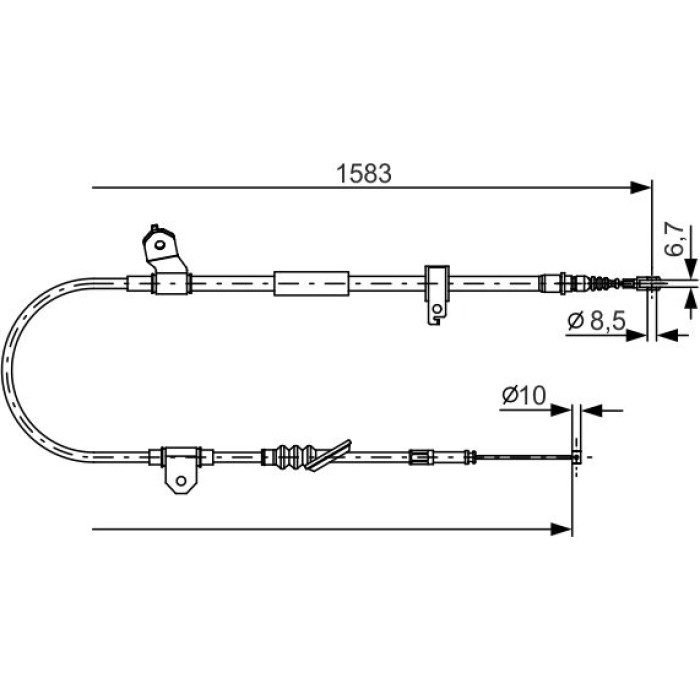 BOSCH 1 987 482 296 Seilzug, Feststellbremse