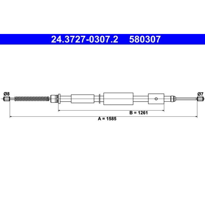 ATE 24.3727-0307.2 Seilzug, Feststellbremse ATE 24.3727-0307.2 Seilzug, Feststellbremse