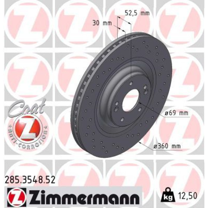 Zimmermann 285.3548.52 Bremsscheibe SPORT Z Zimmermann 285.3548.52 Bremsscheibe SPORT Z