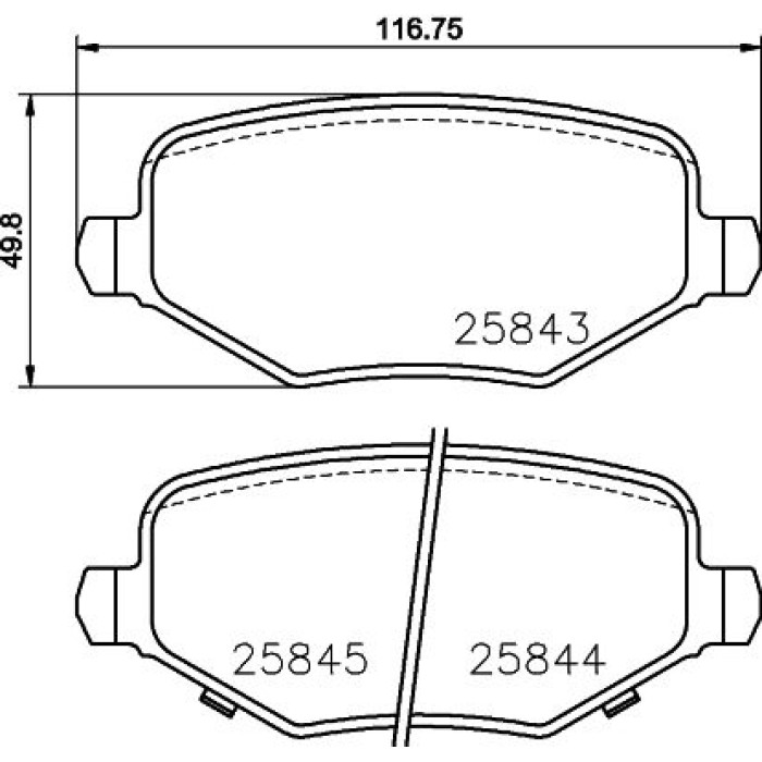 Hella 8DB 355 024-811 Bremsbelagsatz, Scheibenbremse Hella 8DB 355 024-811 Bremsbelagsatz, Scheibenbremse