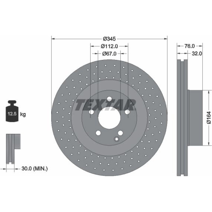 Textar 92108800 Bremsscheibe