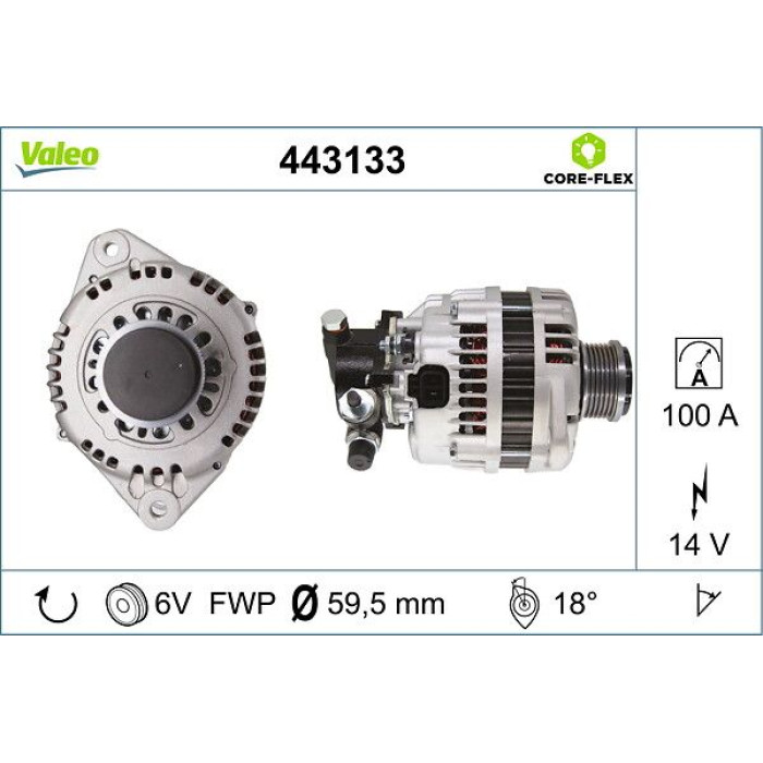 Valeo 443133 Generator CORE-FLEX