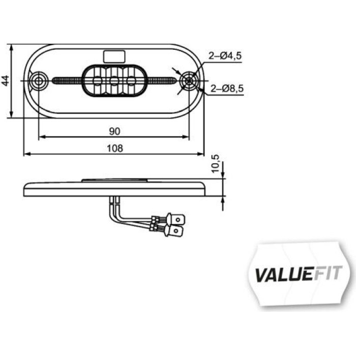 Hella 2PS 357 009-101 Seitenmarkierungsleuchte ValueFit Hella 2PS 357 009-101 Seitenmarkierungsleuchte ValueFit