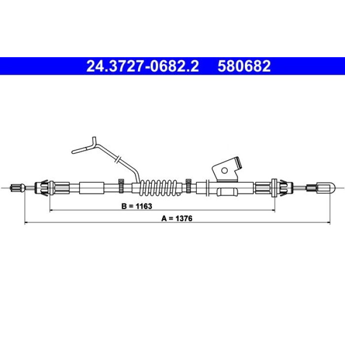 ATE 24.3727-0682.2 Seilzug, Feststellbremse ATE 24.3727-0682.2 Seilzug, Feststellbremse