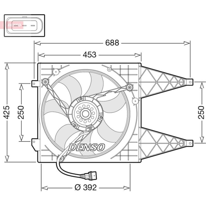 Denso DER32016 Lüfter, Motorkühlung Denso DER32016 Lüfter, Motorkühlung