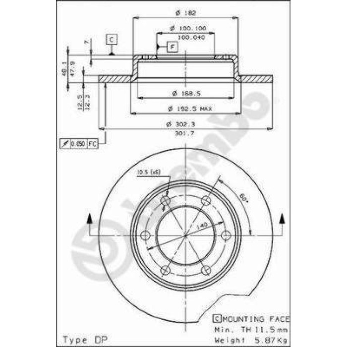 Brembo 08.4504.10 Bremsscheibe PRIME LINE Brembo 08.4504.10 Bremsscheibe PRIME LINE