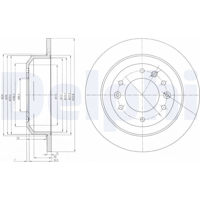 Delphi BG4138 Bremsscheibe