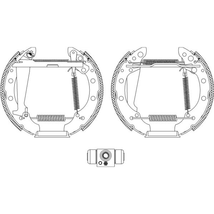 Hella 8DB 355 004-961 Bremsbackensatz Shoe Kit Pro Hella 8DB 355 004-961 Bremsbackensatz Shoe Kit Pro