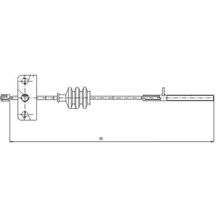 Textar 44044200 Seilzug, Feststellbremse Textar 44044200 Seilzug, Feststellbremse
