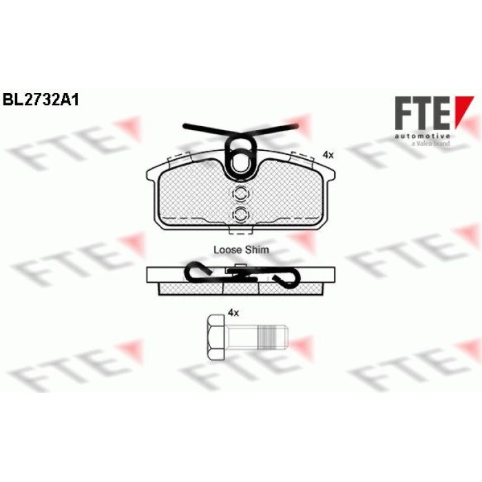 FTE 9010951 Bremsbelagsatz, Scheibenbremse
