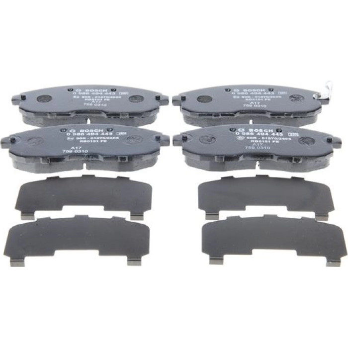 BOSCH 0 986 494 443 Bremsbelagsatz, Scheibenbremse BOSCH 0 986 494 443 Bremsbelagsatz, Scheibenbremse